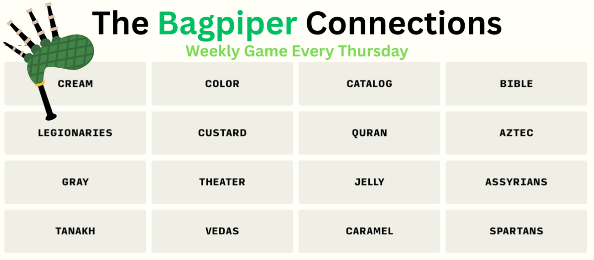 GAME: The Bagpiper Connections 10/16/25