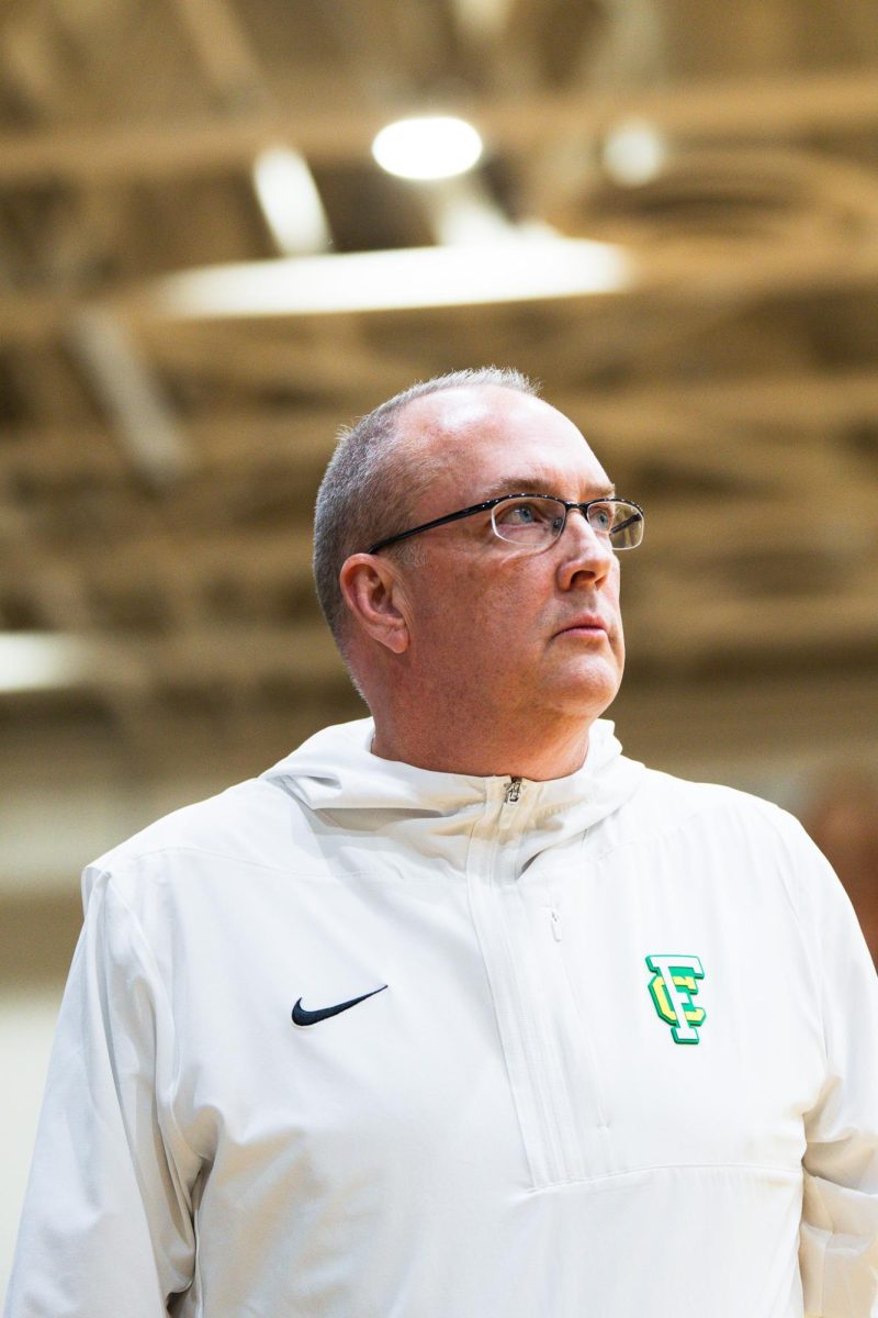 Coach McBride looks on before a game against New Albany
Photographer: Ryan Miller