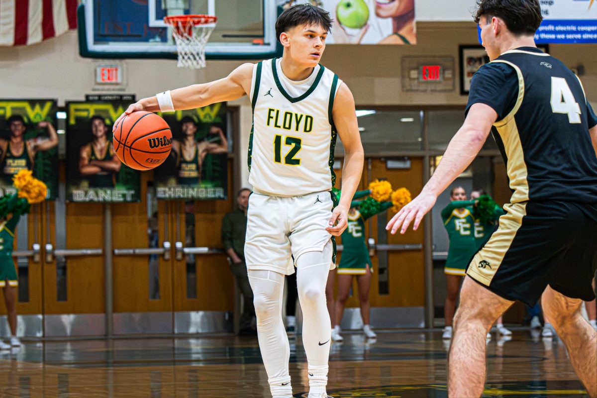 Jude Vetter sizes up his defender in a game against Corydon